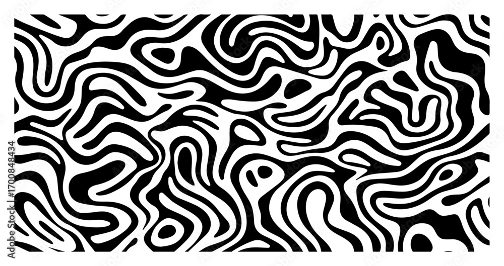 Swirl Pattern Contour Line Seamless psychedelic swirl pattern – abstract wavy contour lines ...