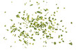 © dule964 - Close up chopped dry parsley leaves flying, pile isolated on white background, clipping path