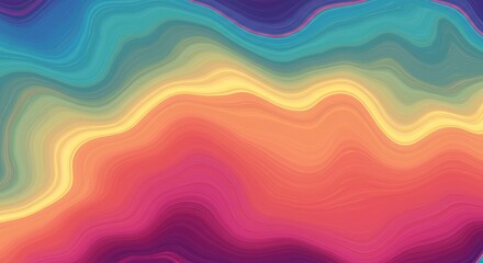 Wall Mural - Abstract Fluid Waves: Vibrant Colorful Swirls, Artistic Background, Modern Design.