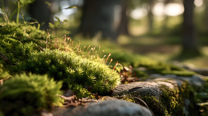 Photo Moss Forest Nature Green Macro Plants Sunlight Rocks Close Up