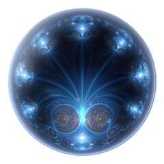 Wall Mural - a mesmerizing cosmic sphere, radiating energy and containing swirling galaxies within a transparent 