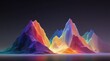 © Takalar - Rainbow mountain range in digital landscape