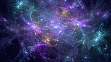 Colorful Starry Nebula Space Background