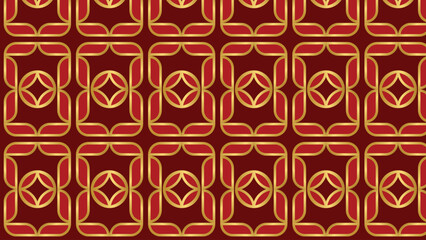 abstract ornamental vector seamless red pattern and swatches oriental chinese new year modern simple