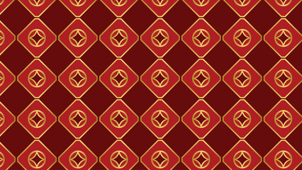 abstract ornamental vector seamless red pattern and swatches oriental chinese new year modern simple