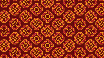 abstract ornamental vector seamless red pattern and swatches oriental chinese new year modern simple