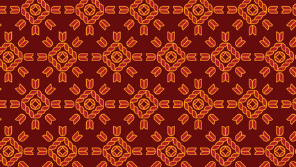 abstract ornamental vector seamless red pattern and swatches oriental chinese new year modern simple