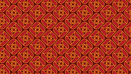 abstract ornamental vector seamless red pattern and swatches oriental chinese new year modern simple