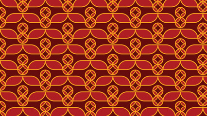 abstract ornamental vector seamless red pattern and swatches oriental chinese new year modern simple