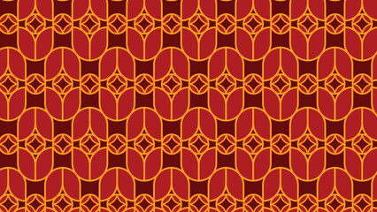 abstract ornamental vector seamless red pattern and swatches oriental chinese new year modern simple