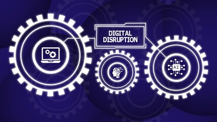 Digital Disruption and Transformation – Innovation, Technology, and Business Internet Concept Driving Growth, Modern Strategy, Connectivity, and Organizational Change
