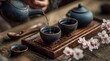 © Iksan - Tea pouring ceremony, steaming cups