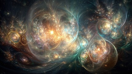 Wall Mural - Colorful Abstract Space Galaxy Nebula