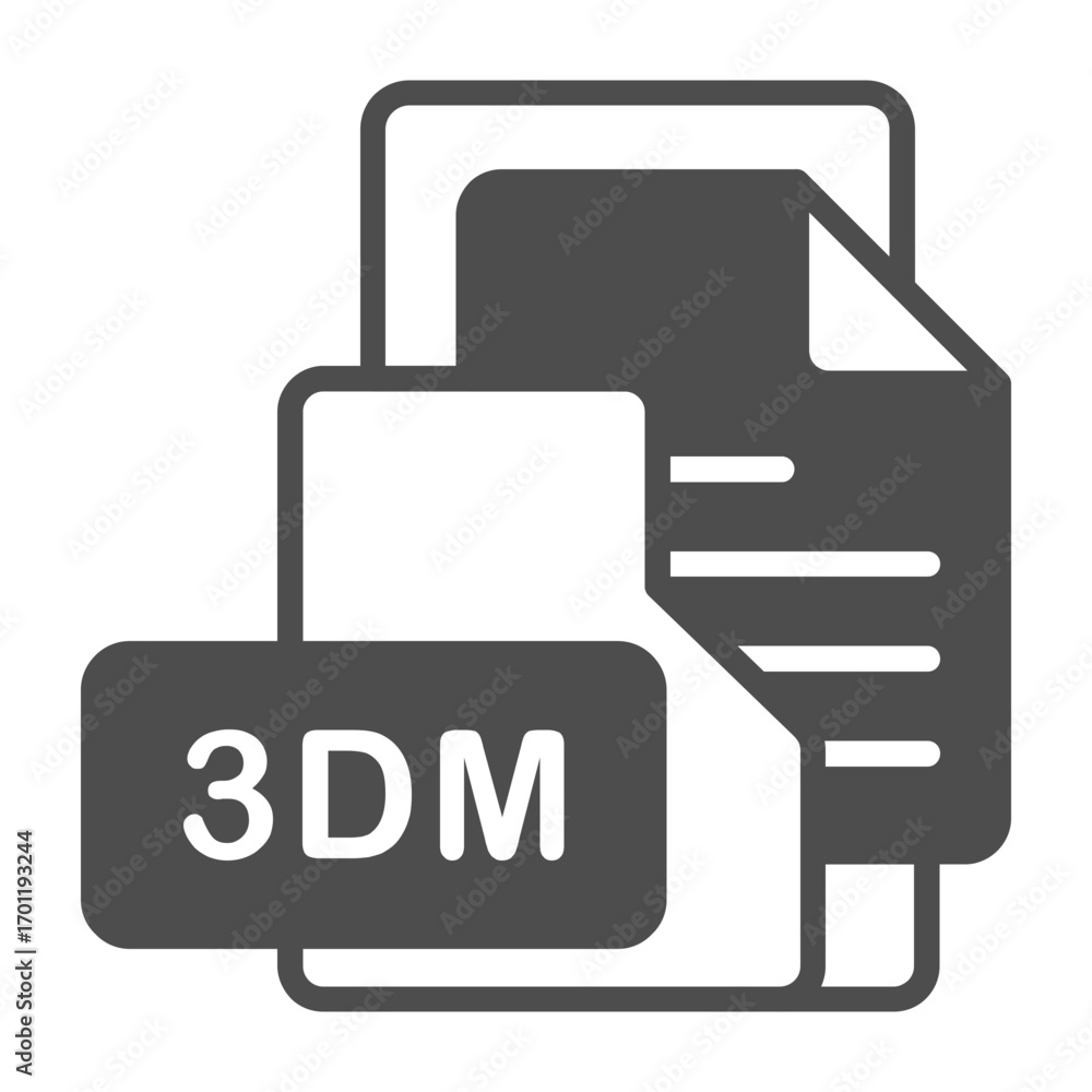3dm Icon 3DM File Format Folder Icon Stock Vector | Adobe Stock
