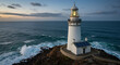 © Tharindu - Solar-Powered Lighthouse Shining Over Ocean Waves with Renewable Energy