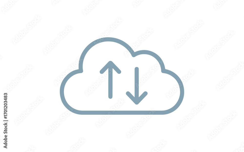 Cloud upload download icon