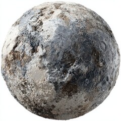 Wall Mural - Rough Textured Moon or Asteroid on White