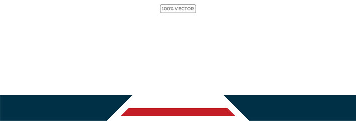 Wall Mural - Abstract border shape for banner design. Header with red section. Website page template illustration