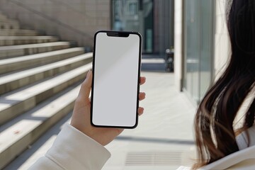 Ultra Quality Image of Woman Showing Smartphone in Hand