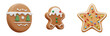 © Faizan - Festive gingerbread cookies, festive treats for holiday celebrations and sweet seasonal baking with transparent background