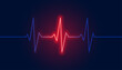 © starlineart - glowing red medic heartbeat pulse line background