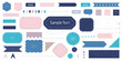© Dibyendu - Collection of hand drawn decorative elements and text boxes in pastel colors for design