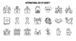 © Crushin - International Day of Charity Icon Set Donate, Volunteer, Give, Kindness, Global Assistance Symbols