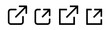 © stoker - External link icons. Web chain open link to attached website. External link icon vector sign.