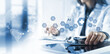 © tippapatt - Medical technology, online health, global health network, medical online concept. Doctor working on laptop computer with medical technology internet network connection, telemedicine technology