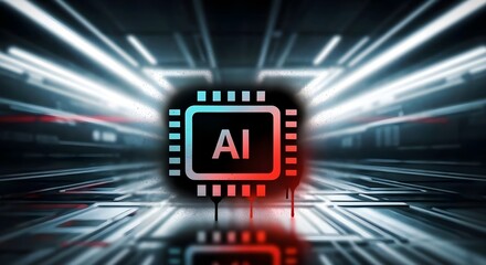 3D rendering of an artificial intelligence (AI) machine learning concept