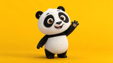 cute panda 3d image