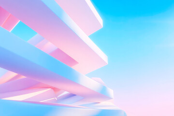 A clean abstract geometric background with subtle angled blue lines on a light gradient display