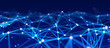© WALL-E - Network or connection. Abstract digital background of points and lines. Glowing plexus. Big data. Abstract technology science background. 3d rendering