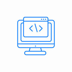 web development interface icon sign vector