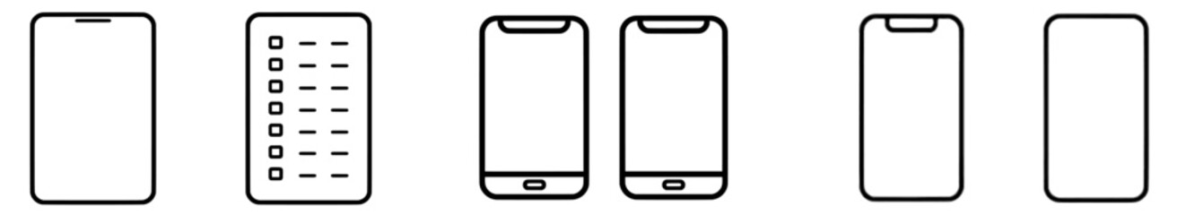 The icon of a smartphone is modern and can be used for the web, computers, and mobile apps