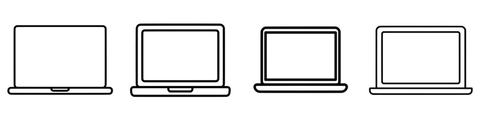 A modern laptop icon suitable for computer, web, and mobile applications