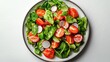 © LailaBee - Fresh Salad with Tomatoes and Radishes on White Plate