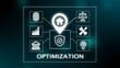 © Creative_Afrin - Abstract concept of Optimization illustrated. business insights from large data sets ,network , business ,technology concept animation technology background