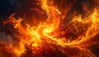 © Neda - Fiery Phoenix Abstract Swirl of Burning Embers.