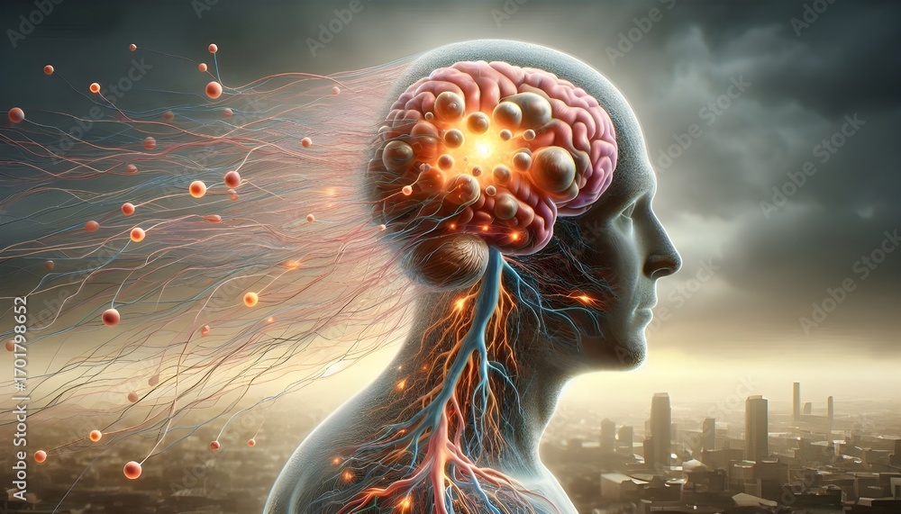 Ilustrace Parkinson's Disease as a progressive neurological disorder ...