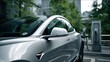 © Generative AI - Electric Vehicle Charging at Station: Sustainable Transport, Modern Technology and Eco-Friendly Transportation Solution