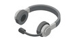 © Popilo - Wireless Headset with Microphone in Gray and Black on White Background