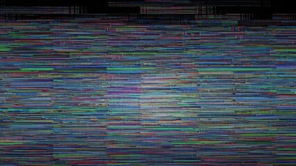 Vibrant digital noise pattern with colorful glitch effects