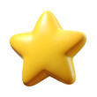 © NoorArt Studio - 3d icon of cartoon yellow star isolated on transparent background