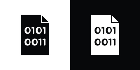 Binary code icon symbol for templates, web design and infographics