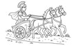 © 123levit - Roman chariot coloring page for kids - historical education and creative fun