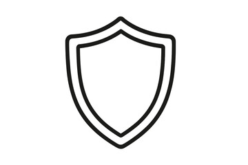 Minimalistic Shield Line Icon Pack with Editable Stroke, Linear Pictogram Design for Cards, Apps, Banners, Posts, Vector Illustration with Transparent Background