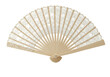 © Nad - Handheld fan with lace design wooden sticks and transparent background