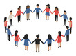 © Tharindu - Diverse Group Holding Hands - Minimalist Vector
