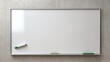 © Generative AI - Clean Whiteboard with Marker Ready for Presentation, Education or Brainstorming Session Against Concrete Wall